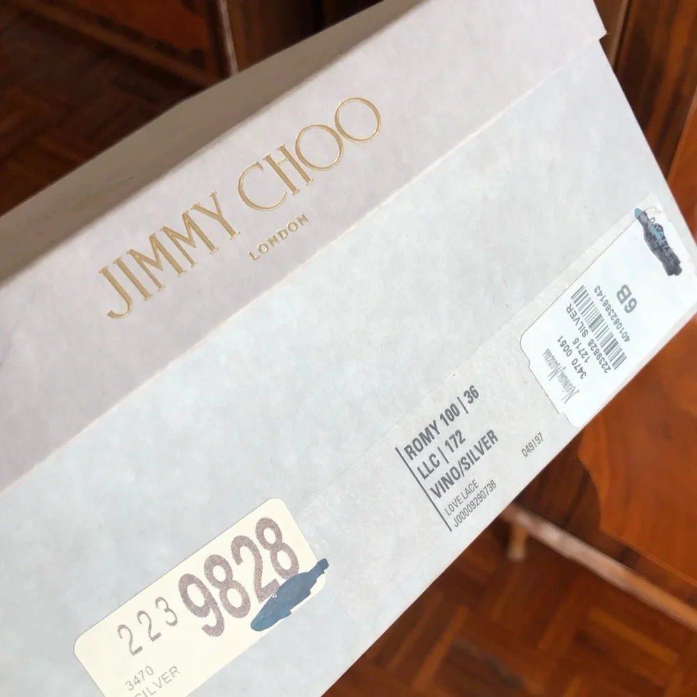 Jimmy Choo Romy 100 Satin Lace Court Shoes Stiletto Heels Women's Size 36 - Picture 14 of 14